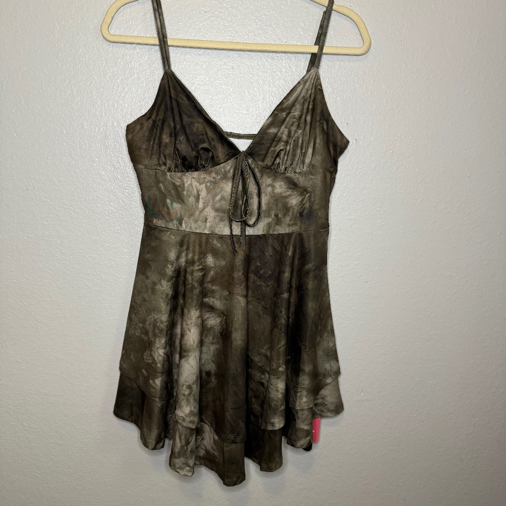 NWT ROMWE Green Tye-Dye Fairy Dress
